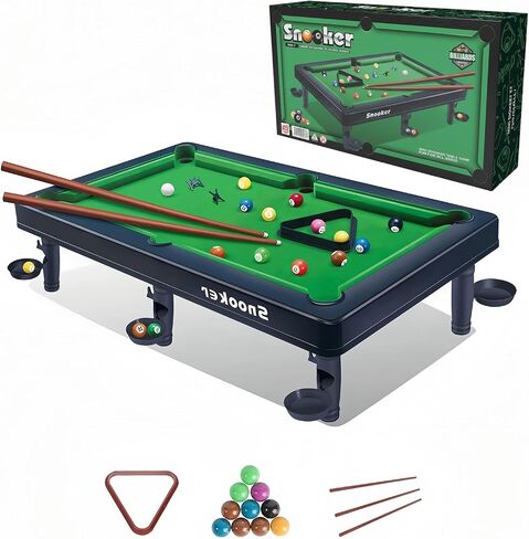 Mini Pool Table – 21‘’ Portable Billiards Game Table for Kids & Adults, Foldable Desktop Billiard with Balls & Sticks, Family Game Night Gift for Boys Girls in Saudi Arabia