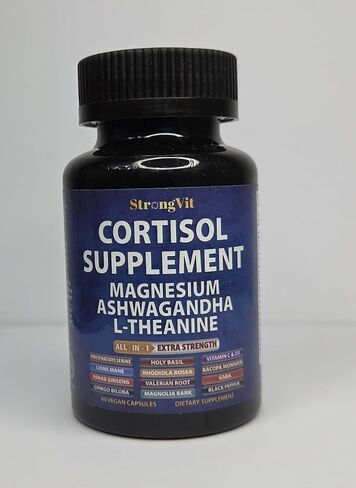 Cortisol Supplements for Women and Men with Magnesium, Ashwagandha & L-Theanine. High Cortisol Reducer, Manager, Detox, Lower and Control. Sleep Support & Stress Relief, USA in Saudi Arabia