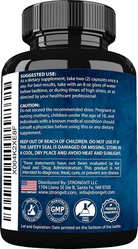 Cortisol Supplements for Women and Men with Magnesium, Ashwagandha & L-Theanine. High Cortisol Reducer, Manager, Detox, Lower and Control. Sleep Support & Stress Relief, USA in Saudi Arabia