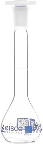 Eisco Volumetric Flask, 2000mL - Class A - Borosilicate Glass, Polyethylene Stopper, 29/32 Socket - QR Code Marking for Calibration Certificate in Saudi Arabia