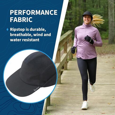 TrailHeads Ponytail Hat, Fleece Beanie for Women - Winter Hat with Visor - Warm Hats for Women, Running Hat, Winter Golf in Kuwait