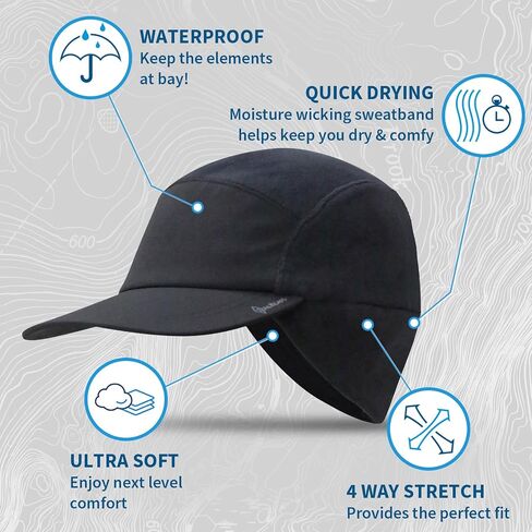 TrailHeads Ponytail Hat, Fleece Beanie for Women - Winter Hat with Visor - Warm Hats for Women, Running Hat, Winter Golf in Kuwait