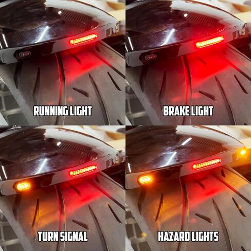 Motorcycle Rear Fender with LED Lights Turn Signal Brake Running Light Fit For Harley Softail Breakout and Rocker FXBR FXBRS 2008-2017 in Kuwait