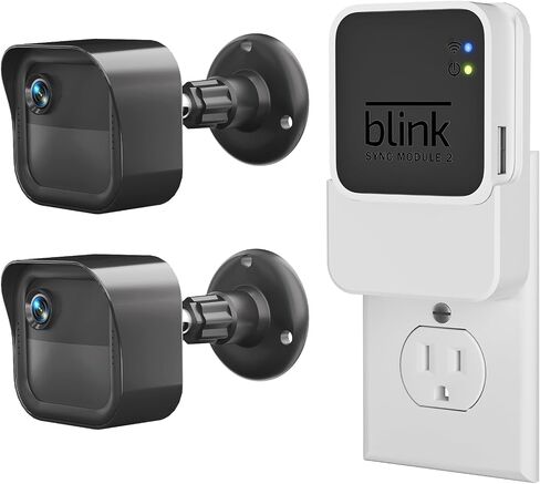 Outlet Charging Wall Mount for Blink Sync Module 2,(2-in-1) Charging Station with Magnet Adapter, Space-Saving Mount Bracket Holder for Blink Outdoor Indoor Camera, Easy Installation and Move in Kuwait