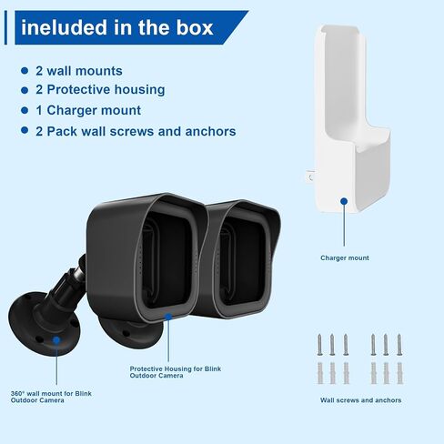 Outlet Charging Wall Mount for Blink Sync Module 2,(2-in-1) Charging Station with Magnet Adapter, Space-Saving Mount Bracket Holder for Blink Outdoor Indoor Camera, Easy Installation and Move in Kuwait