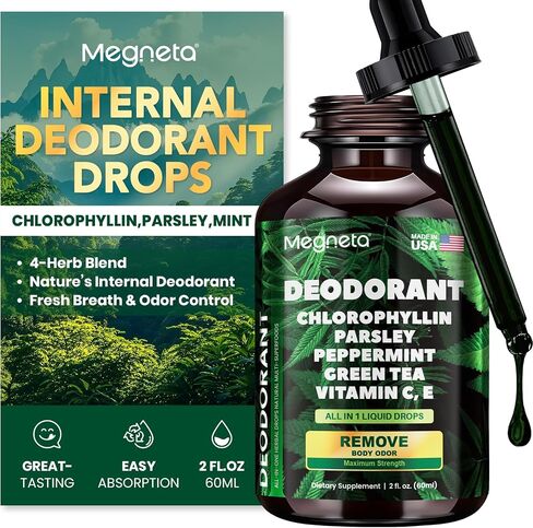 Body Deodorizing Supplement, Natural Internal Odor Control Pills for Men & Women, Chlorophyll Capsules for Skin, Breath, and Gut Health (60 Capsules) in Kuwait