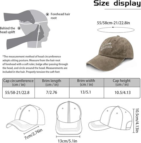 The Fish Whisperer Golf Hat Outdoor Hat Pigment Black Trucker Hats Women Gifts for Boyfriends Outdoor Cap in Kuwait