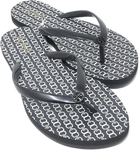 Tory Burch Women's Navy Sea Solid Ankle Strap Flat Flip Flop Sandal - Size 8, Medium Width in Saudi Arabia
