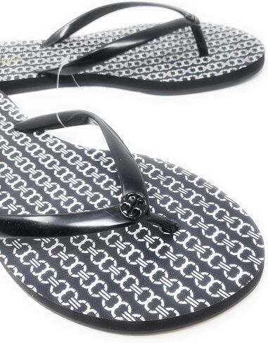 Tory Burch Women's Navy Sea Solid Ankle Strap Flat Flip Flop Sandal - Size 8, Medium Width in Saudi Arabia