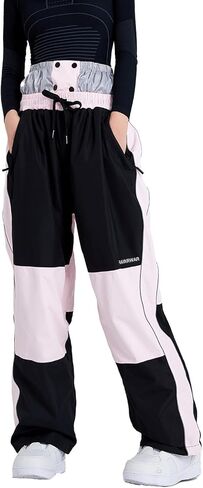 Womens Ski Pants Waterproof Windproof Insulated Snow Pants, Snowproof Ankle Cuffs for Snowboarding Hiking in Saudi Arabia