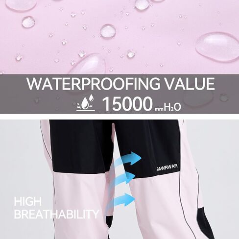 Womens Ski Pants Waterproof Windproof Insulated Snow Pants, Snowproof Ankle Cuffs for Snowboarding Hiking in Saudi Arabia