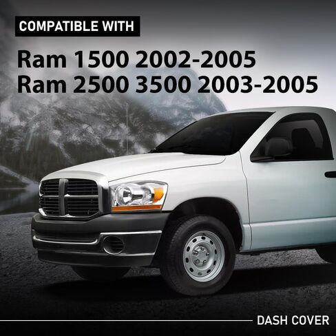 Dash Cover Dashboard Gray Plastic Compatible with Dodge Ram 1500 2002-2005, Fit Dodge Ram 2500 3500 2003-2005 in Saudi Arabia