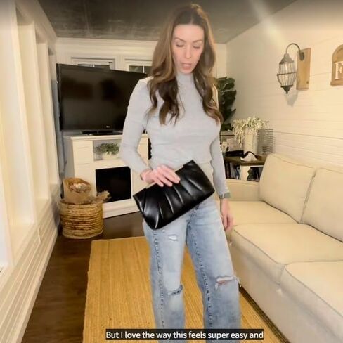 Clutch Purse Dressy Pleated Formal Evening Bag Simple Classy Handbag for Women in Kuwait