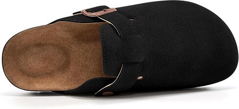 Alicegana Clogs for Women Cork Footbed - Comfortable Slip on Suede Mules Trendy Casual Potato Shoes Closed Toe Sandals in Kuwait