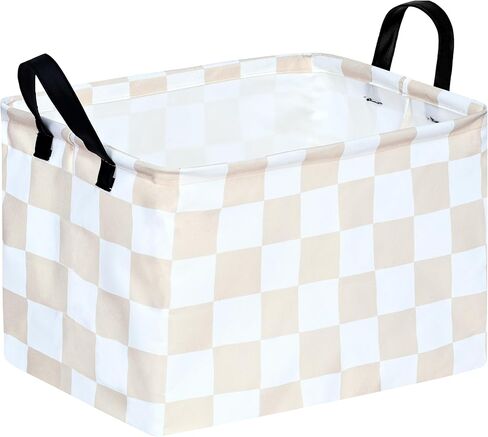 Mother's Day Gift Empty Storage Basket for Women,Baby Organizer Bins Girls Nursery hamper with Handles Closet Shelf Cube Storage Box for Kids Toys Books,Room Decor(Flower Love) in Kuwait