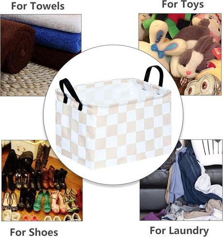 Mother's Day Gift Empty Storage Basket for Women,Baby Organizer Bins Girls Nursery hamper with Handles Closet Shelf Cube Storage Box for Kids Toys Books,Room Decor(Flower Love) in Kuwait