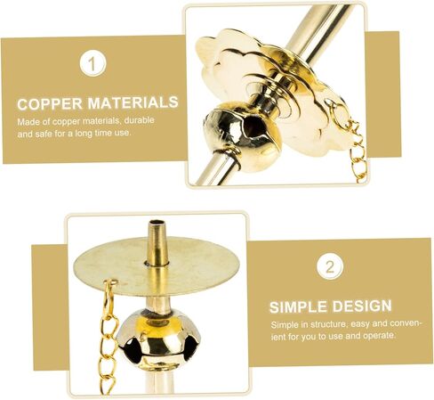 Toyvian Copper Core Accessory Pole for Musical Instruments Premium Copper Material Easy to Use Store Lightweight Portable in Kuwait