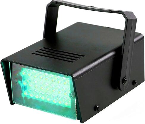 ENUOLI Mini LED Strobe Light أبيض اللون مع 24 مصباح LED فائق السطوع للتحكم في السرعة المتغيرة لنوادي عيد الميلاد تأثير ضوء المسرح DJ Disco Bars Party Halloween (أبيض اللون) in Kuwait