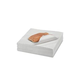 12" x 12" Butcher Paper White Disposable Wrapping or Smoking Meat - 100 Sheets