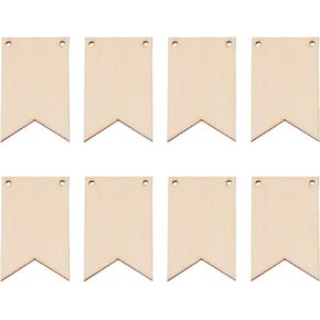 Exceart Decorative Labels 50pcs Wood Label Wooden Tag Mini Wood Banners Tag for Gift Packaging Tag for Gift Banner for Party Wood Tag with Rope Party Favors Wooden Sign Square Mini Labels