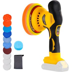 Buffer Polisher for Dewalt 20V Battery, Cordless 6 Inch Orbital Buffer, Brushless Motor Car Buffer for Boat, Car Polishing and Waxing (Tool Only, NO Battery )