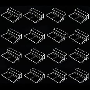 POFUIERKN 16pcs Aquarium Fish Tank Glass Cover Clip Support Holder,Clear Color Acrylic Fish Tanks Glass Cover Clip for Rimless Aquariums(6mm)