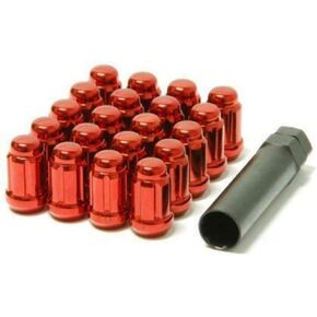 Muteki 41886C كروم 12 مم × 1.5 مم مجموعة صواميل ذات نهاية مغلقة مع مفتاح، (مجموعة من 20)