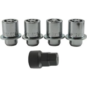Wheel Lock Set Lug Nuts Bolts M12 x 1.5mm Fits for BMW Z4 Z3 M6 M5 M3 650i 535i 528i 525i 335i 328i 330i Mini Cooper Replacement 36136786419