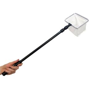 UNEAK - Small Aquarium Fish Net for Fish Tank Fine Mesh Aqurium Net 10-36 Long Handle Extendable Fishing Tank Catcher for Fish Shrimp Tank, Pond, Creek