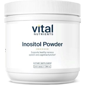 Vital Nutrients Inositol Powder | Myo Inositol to Support Energy, Metabolism and Ovarian Function* | Vegan Supplement | Gluten, Dairy and Soy Free | 56 Servings