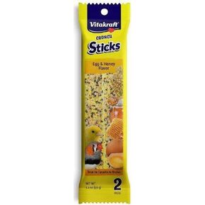 Vitakraft Crunch Sticks for Canaries and Finches - Egg and Honey - Pet Bird Treat Toy