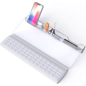 Keyboard Riser, Computer Keyboard Stand Acrylic Tilted Keyboard Holder for Easy Ergonomic Typing&Working, 3-Level Height Adjustment Keyboard Riser with Keyboard Wrist Rest, Fits All Keyboard
