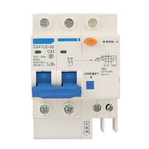 Miniature Circuit Breakers, DZ47LE-32 Current Circuit Breaker Leakage Protection Air Switch 2P+N C32 RCCB 230V 32A 30mA