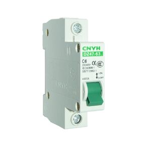 Haozheng Miniature Circuit Breaker DZ47-63 C3 DIN Rail Mount Circuit Breaker Low-Voltage 3A 110/230/400V 1 Pole, White