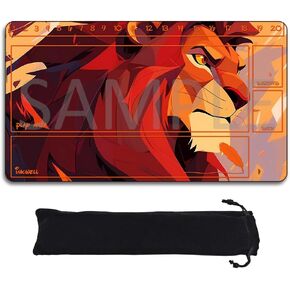 Lorcana Playmats Compatible TCG 24x14 Inches Gaming Mat, Non-Slip Rubber with Zones Play Mat and Free Storage Bag (DIS41)