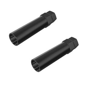 StanceMagic 2pcs Large 6 Point Spline Drive Tuner Replacement Socket Key Tool for for Six Spline Truck SUV Wheel Lock Lug Nuts - 20mm Inner Diameter - 21mm 13/16" 22mm 7/8" Hex Socket Wrench - Silver