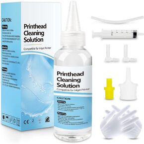 Printhead Cleaning Kit Work for Epson HP Canon Brother Inkjet Printer Head Cleaning Kit, Printhead Cleaner Kit, Printer Cleaning Solution, Printer Nozzle Liquid, Printer Cleaner for Cleaning Printer