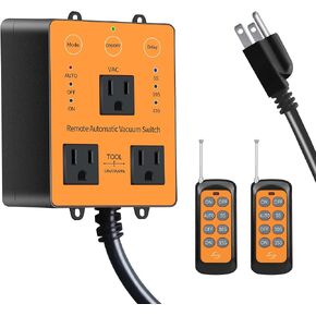 Automatic Vacuum switches for More Power Tools MIAOLINK AC 120V Automatic switches for dust Control, Delayed Vacuum switches, Circuit Overload and Trip Protection, Added Remote Control Function