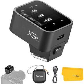 Godox X3S X3-S TTL Wireless Flash Trigger for Sony Camera, 2.4G Wireless Touchscreen Flash Transmitter, Support TTL Auto/Manual/Multi Flash, Built-in Lithium Battery, High-Definit OLED Screen