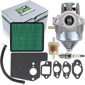 partszen Carburetor Assembly 16100-Z8B-911 H-onda GCV140 GCV160 GCV190 GC140 GC160 GC190 Push Pull Chock Carburetor with Fuel Line Kit Air Filter Spark Plug
