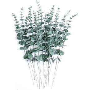 60 Pcs Eucalyptus Stems Artificial Eucalyptus Stem Decor Eucalyptus Branches Faux Eucalyptus with Fake Leaves 15 inch Faux Eucalyptus Stem for Wedding Bouquet Home Decor in Kuwait