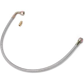 Car Turbo Oil Line Kit, 24in T3/T4 Turbo Steel Oil Feed Line 90 Degree 4AN Port Kit Fit For Many Kindgs Cars