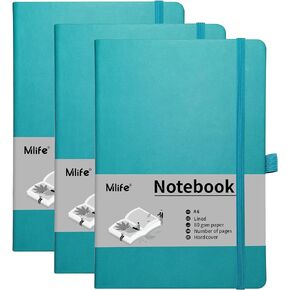 A6 Small Journal Notebook, Lined Pocket Notebook with Pen Holder, Mini Notebook Hardcover, 192 Pages, 3.9 inches * 5.5 inches Jurnal for Women and Man（1PACK Turquoise）