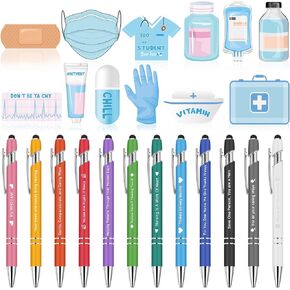 Yaomiao 24 Pcs Employee Appreciation Gifts Set Inspirational Ballpoint Pens Motivational Sticky Notes Funny Notebook Administrative Professional Day Thank You Gift for Employee Teacher Coworker Office