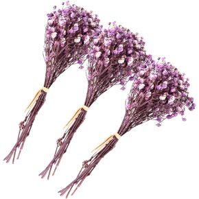 Milisten Baby Breath Flowers 3pcs Artificial Baby Breath Gypsophila Flowers Bouquets Dried Flower Stems Spring Flower Twigs Bunches for DIY Decor Yellow Dried Baby Breath