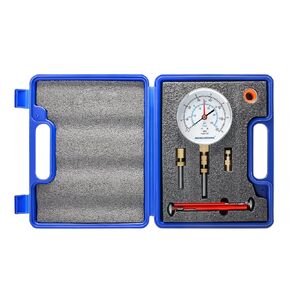 MEASUREMAN Pressure and Temperature Test Kit，0-100 psi/Ft H2O/kPa/Meters H2O, 0°F to 220°F& -40°F to 160°F Thermometer, 1/4" NPT Bottom with Gauge Adaptor