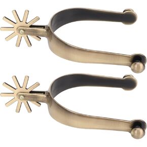 ZLXHDL Western Spurs for Men, Horse Spurs with Vintage Pattern Zinc Alloy Horse Cowboy Boot Spurs with Gear for Men, Horse Spurs for Equestrian Lovers