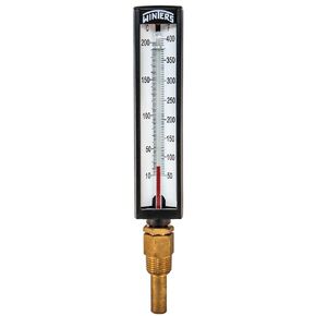 Winters TAS Series Brass Dual Scale Industrial 5AS Angle Thermometer with Thermowell, 30-240 F/C Range, +/-2 Percent Accuracy, 1/2'' NPT Bottom Mount