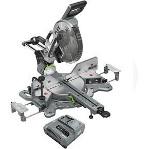 FLEX 24V Brushless Cordless 12-Inch Dual Bevel Sliding Miter Saw Kit with 10.0Ah Stacked Lithium Battery and 280W Rapid Charger - FX7141A-1J