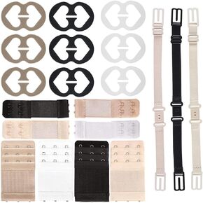 YEKEYI 20Pcs Bra Extender Rows Elastic Bra Band Hook Strap Extensions Spacing Bra Extender Strap for Women